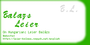 balazs leier business card